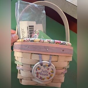 Longaberger 2000 White-Washed Small Jelly Bean Easter Super Set 🐣